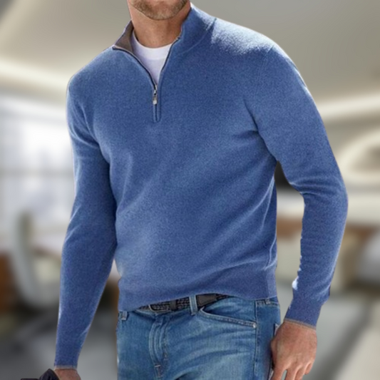 Paride | High neck sweater with zipper